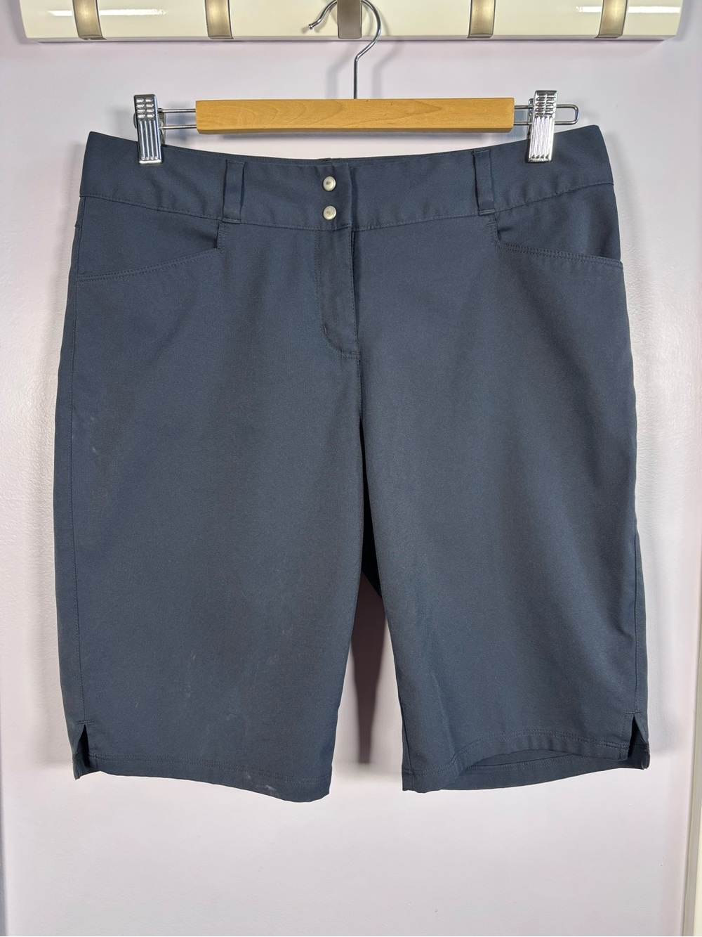 adidas Women's Dark Navy Performance Bermuda Shorts Size 8